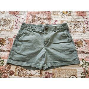Gap For Good Womens City Shorts Green Stretch‎ Pockets Cotton Size 6